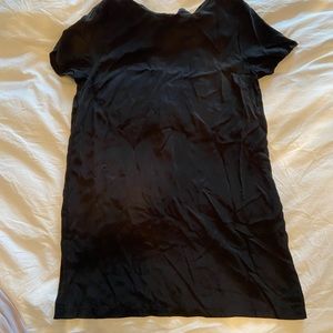 Lulu’s simple black shift dress - size large